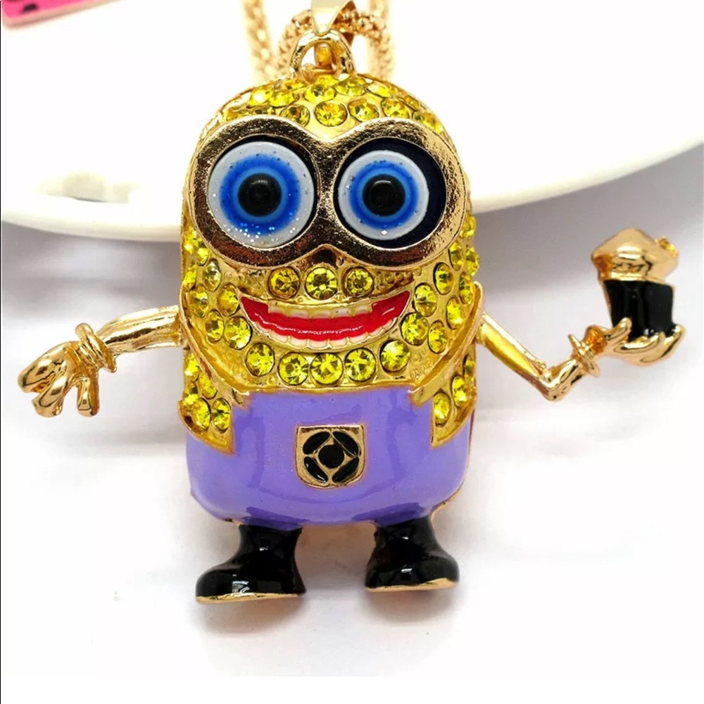 Crystal Purple Minion Inventor Necklace